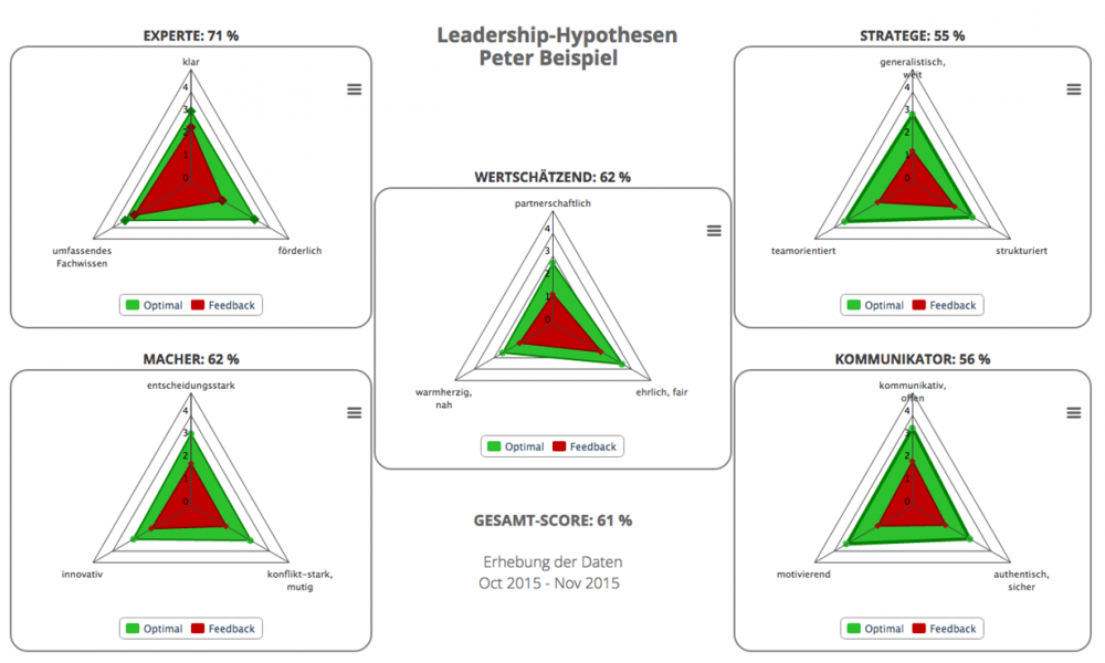 LeadNav, Feedback, Leadershiphypothesen, Beispiel, Experte, Macher, Wertschätzend, Strategie, Kommunikation,